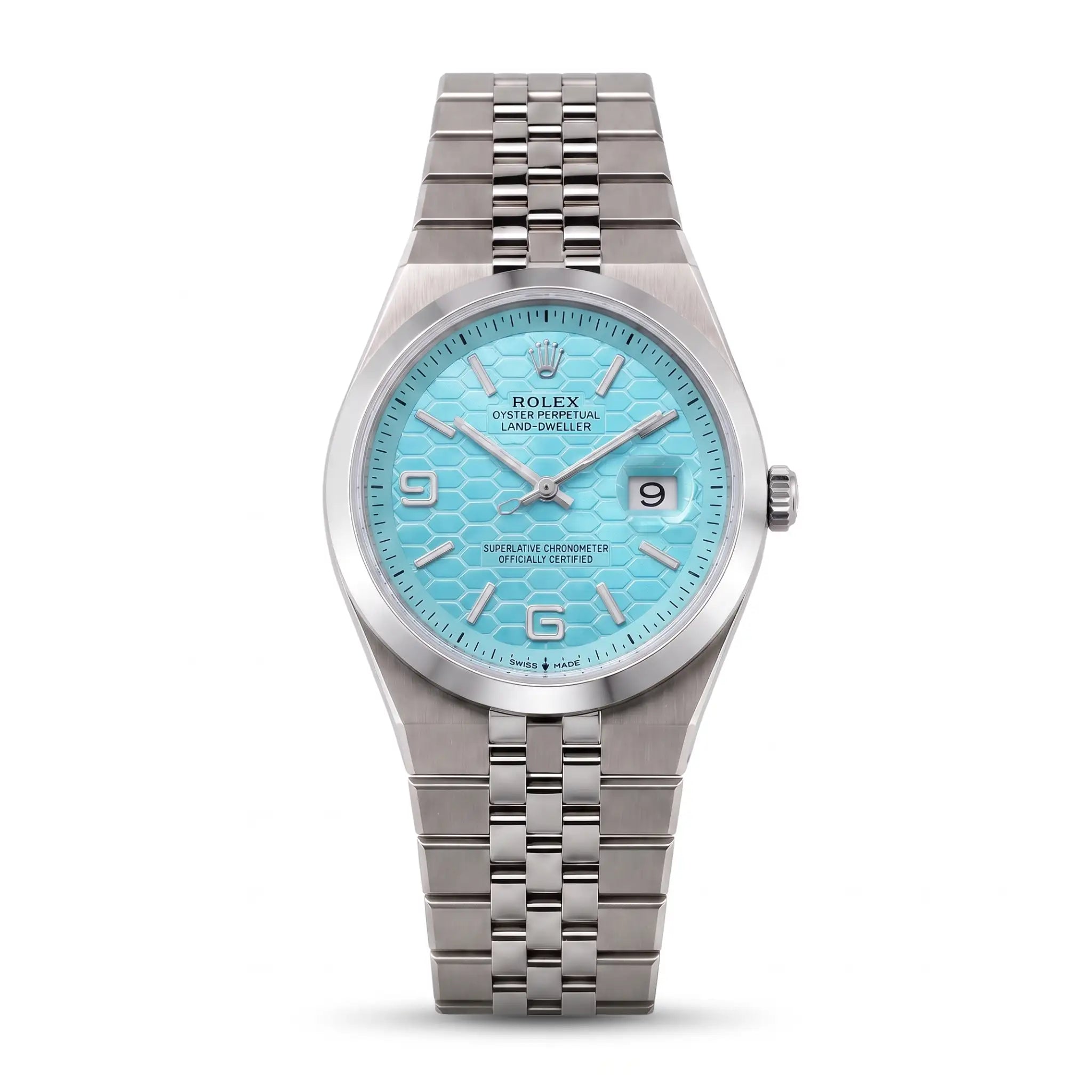 Rol-ex Date-just Watch-Ice Blue Dial