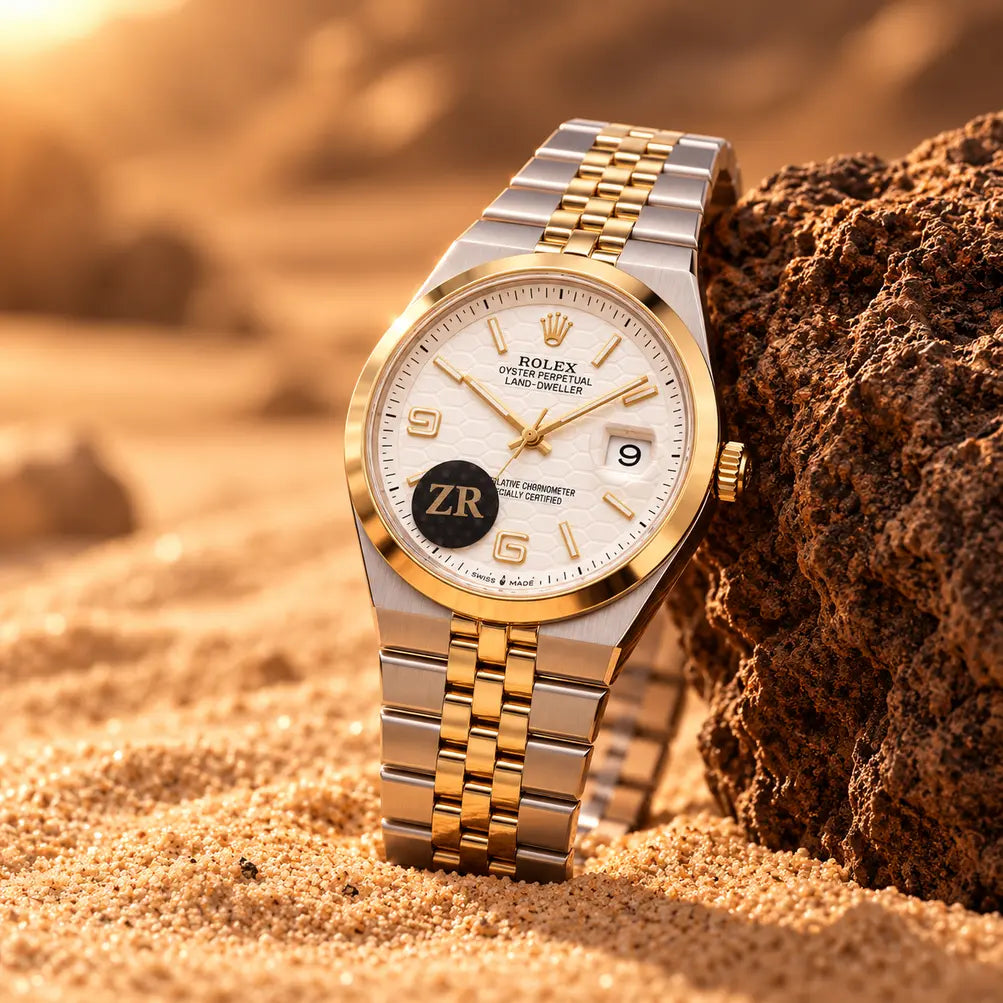 Rol-ex Date-just Watch-White Dial