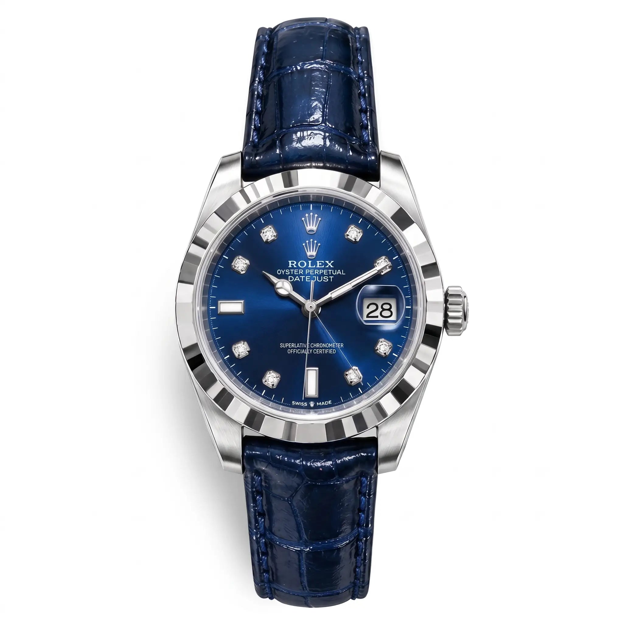 RLX Datejust Blue Dial Strap Watch