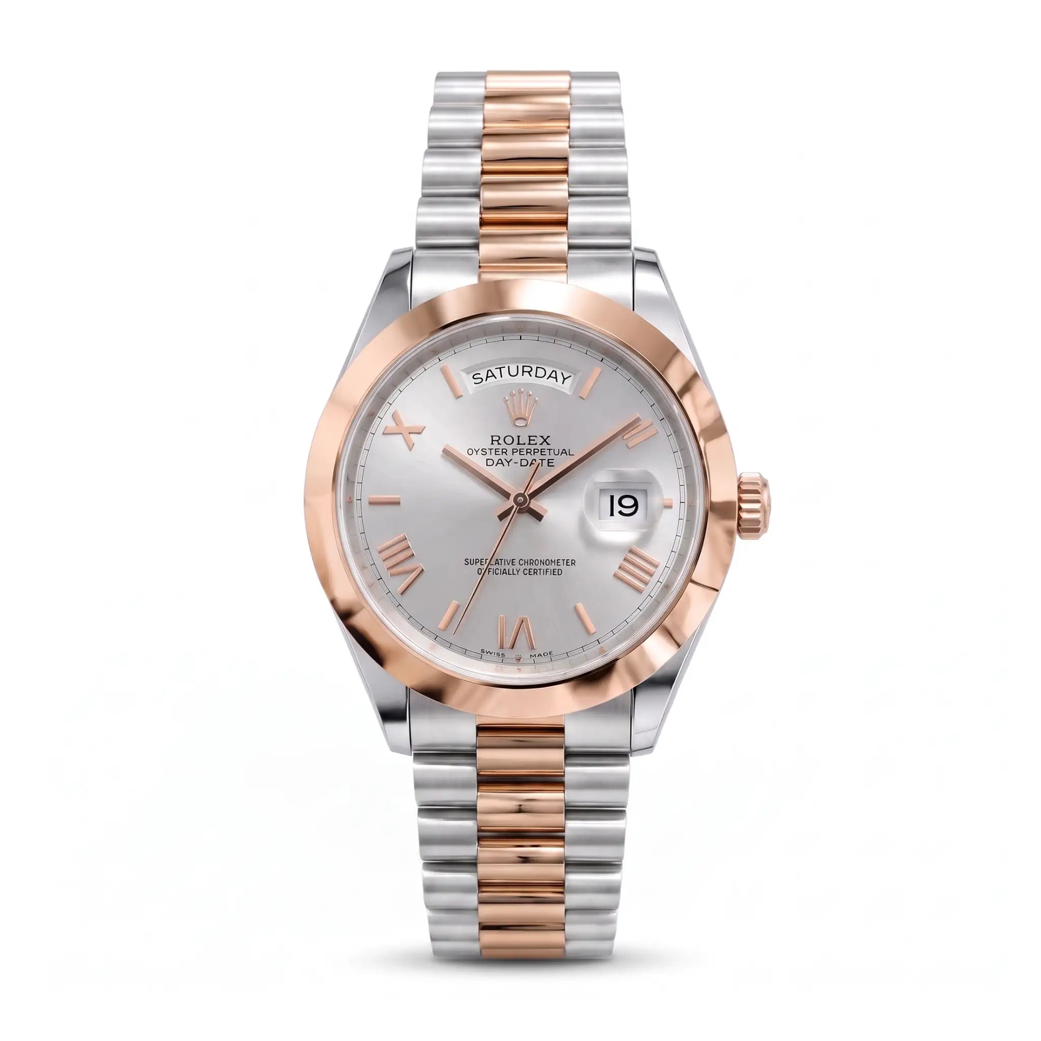Rol-ex Day-Date Mother of Pearl White Dial