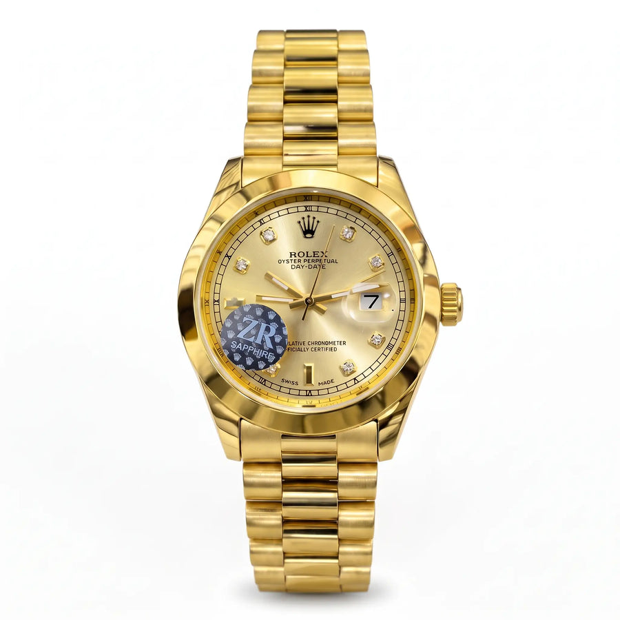 Rol-ex Datejust — Gold Diamond Dial