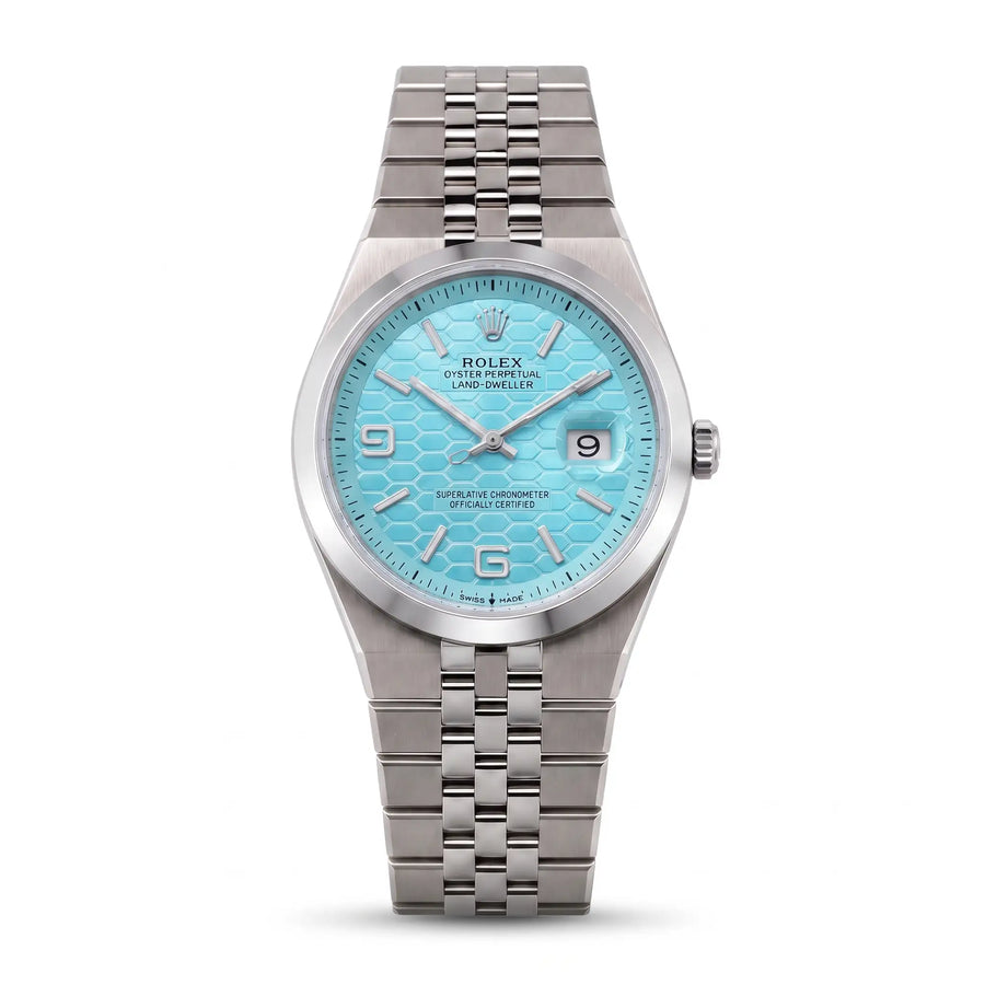 Rol-ex Date-just Watch-Ice Blue Dial