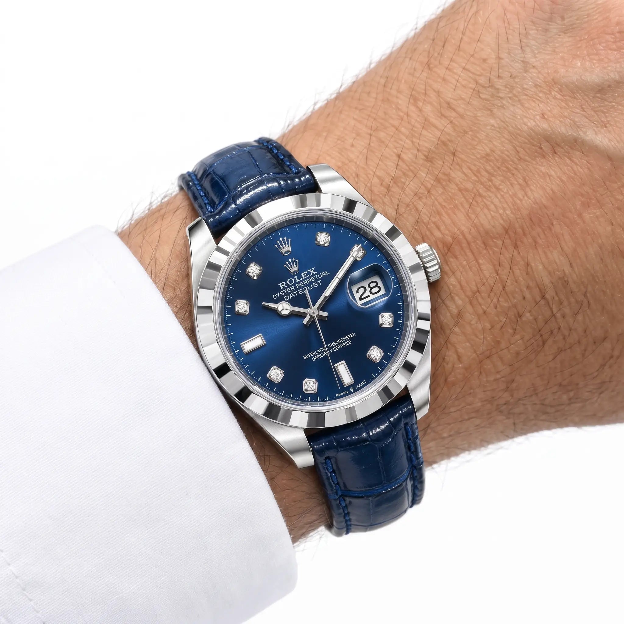 RLX Datejust Blue Dial Strap Watch