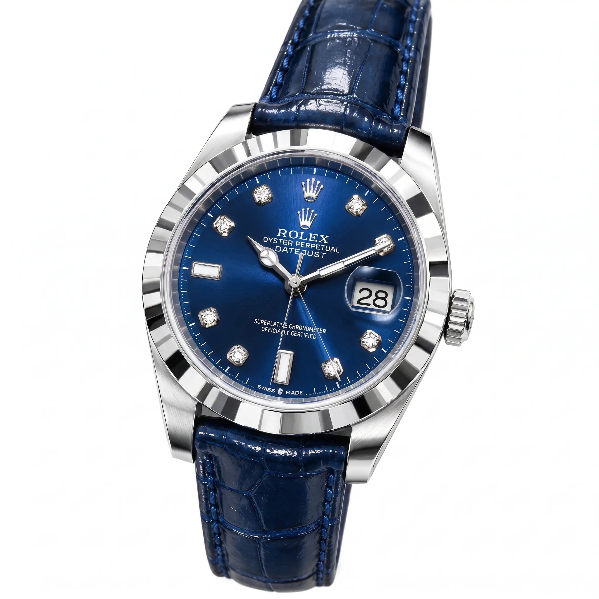 RLX Datejust Blue Dial Strap Watch