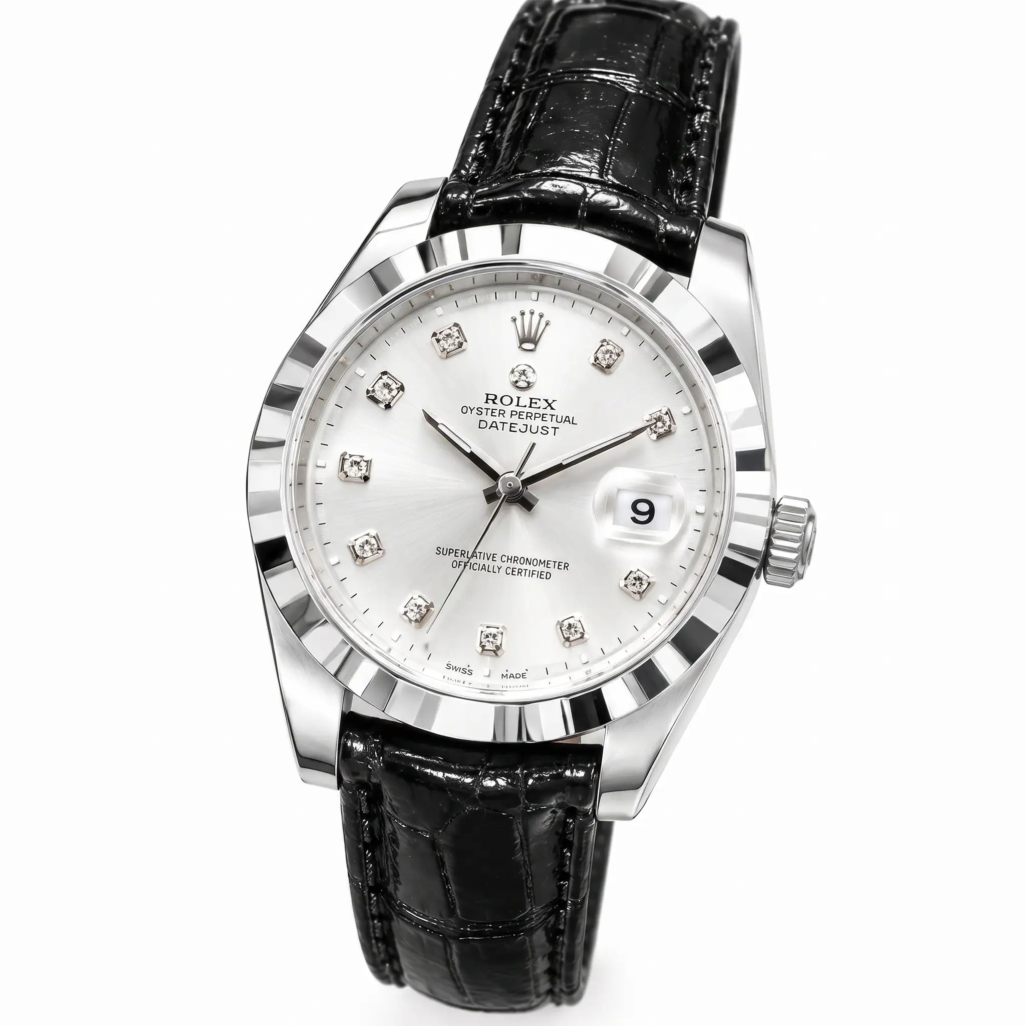 Rlx Datejust White Dial Strap Watch