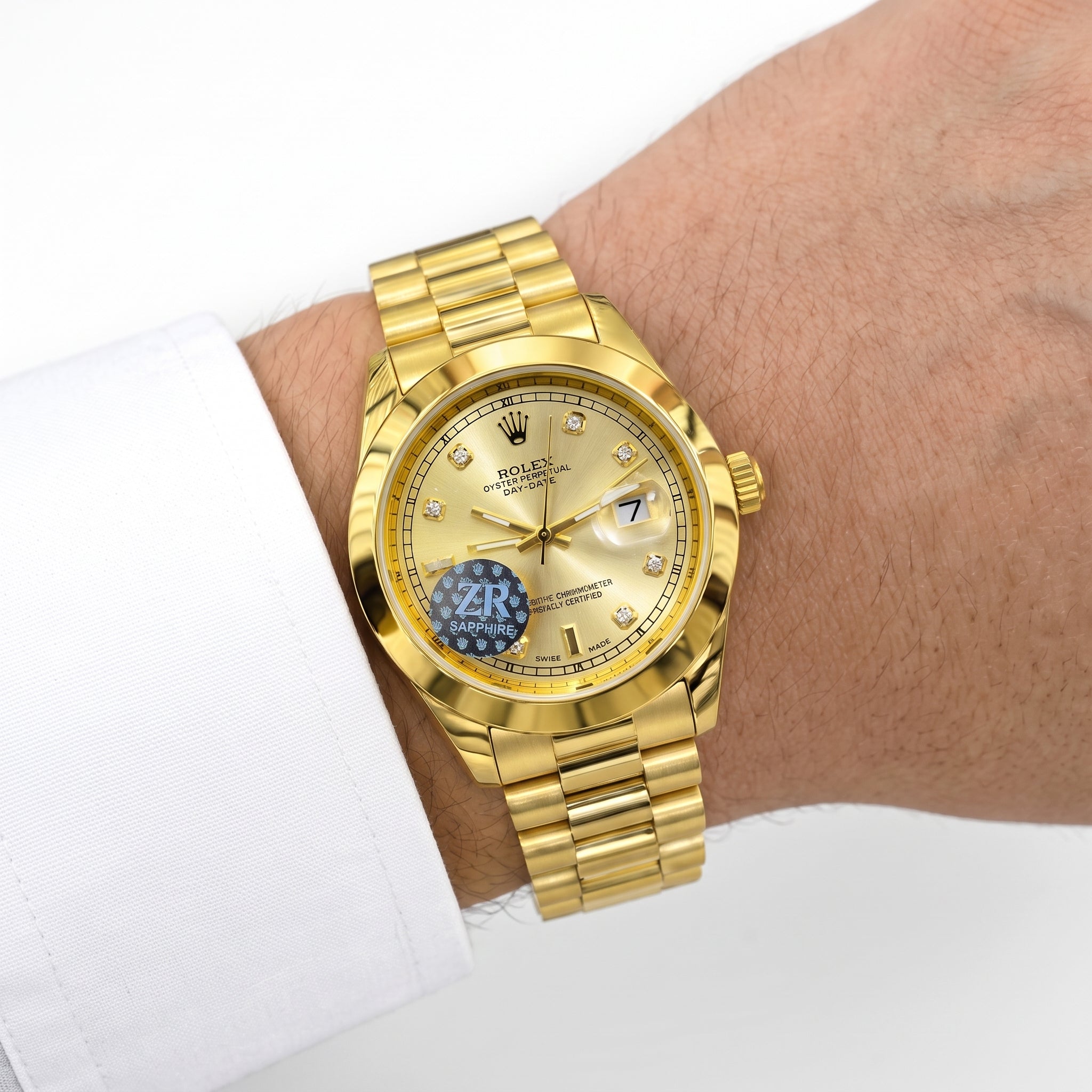 Rol-ex Datejust — Gold Diamond Dial