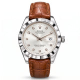 RLX Datejust White Dial Brown Strap Watch