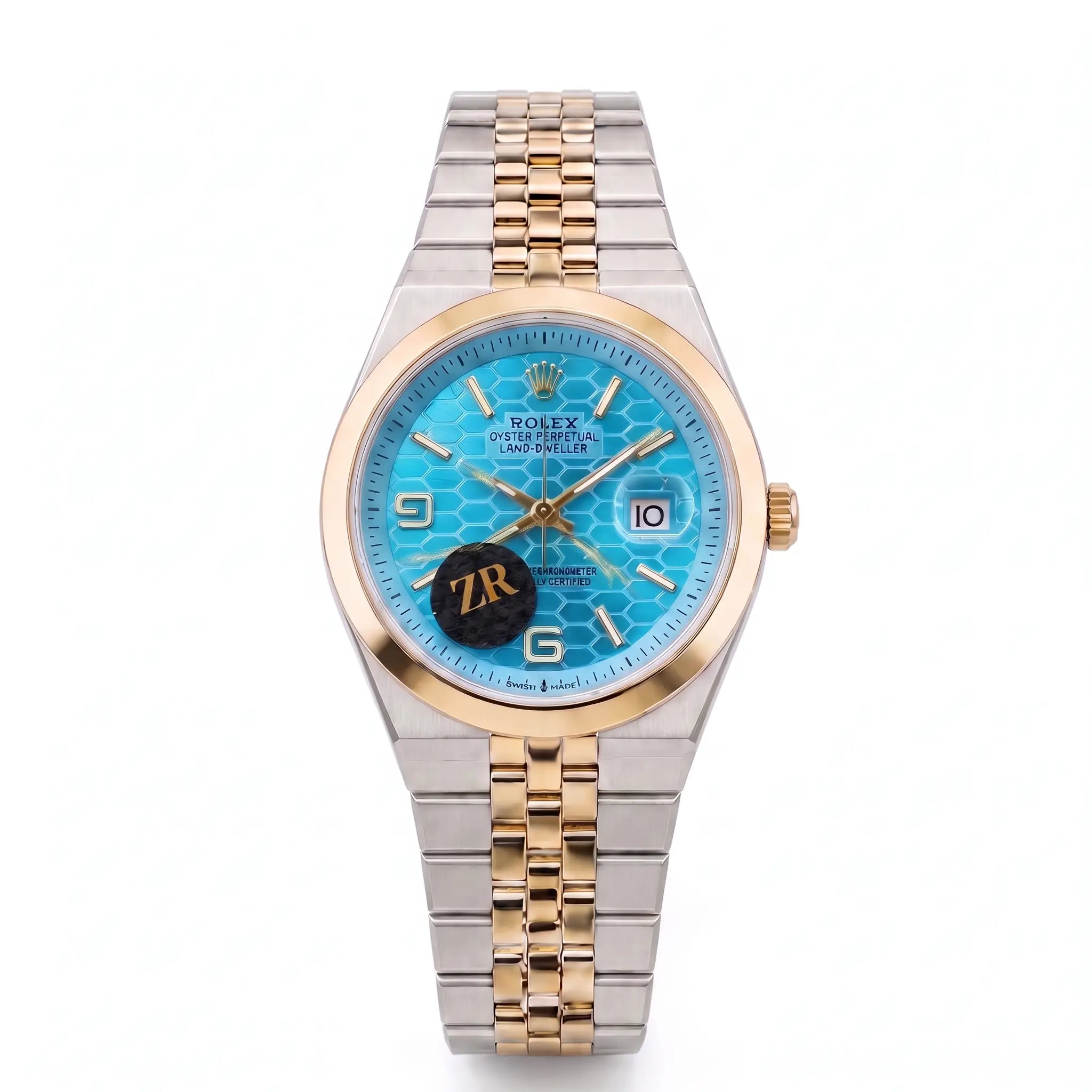 Rol-ex Date-just Watch- Ice Blue Dial