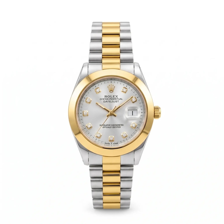 Rol-ex Watch – Two Tone White Dial
