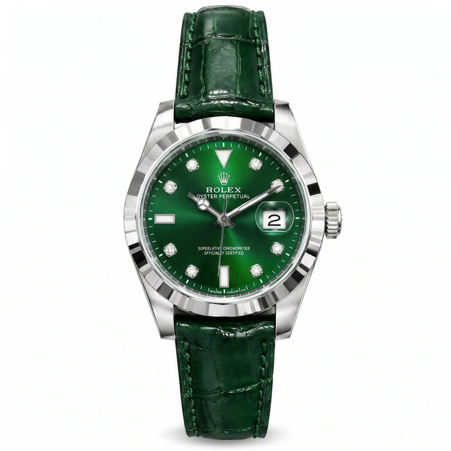 RLX Datejust Green Dial Strap Watch