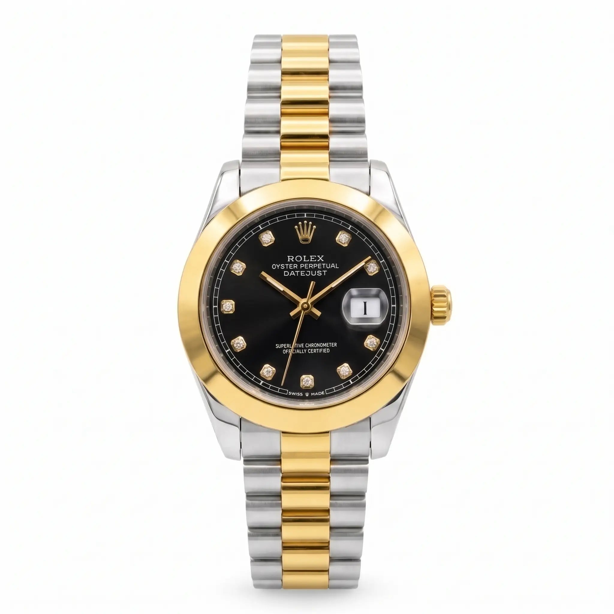 Rol-ex Watch – Two-Tone Black Dial