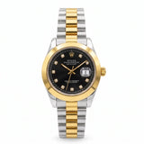 Rol-ex Watch – Two-Tone Black Dial