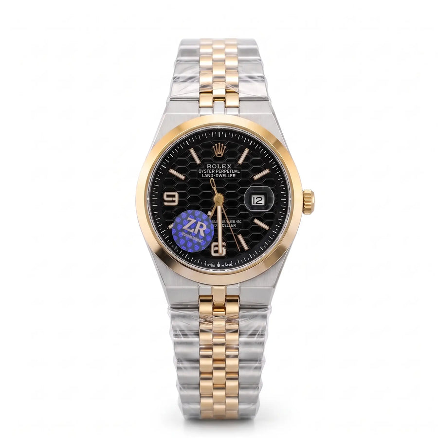 Rol-ex Date-just Watch-Black Dial