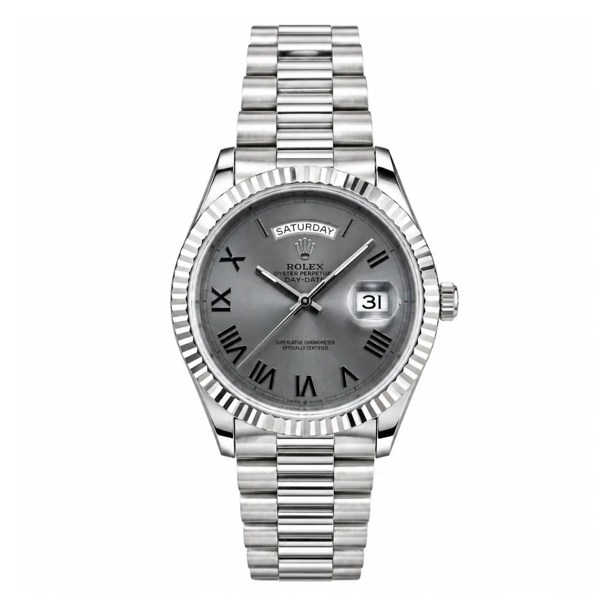 Rol-ex Day-Date Mother of Pearl Black Dial