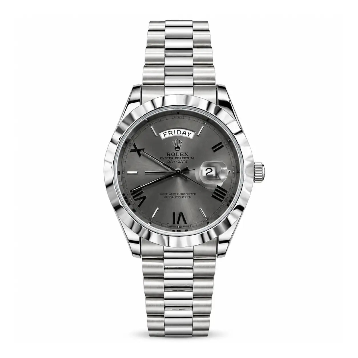 Rol-ex Day-Date Mother of Pearl Black Dial