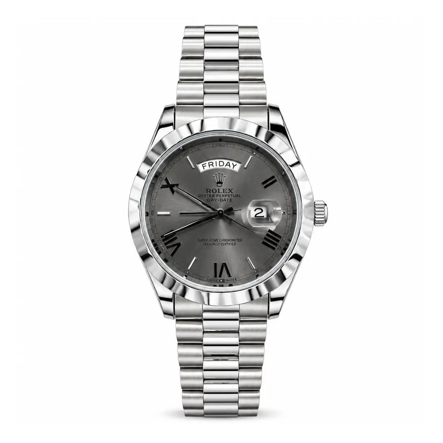 Rol-ex Day-Date Mother of Pearl Black Dial