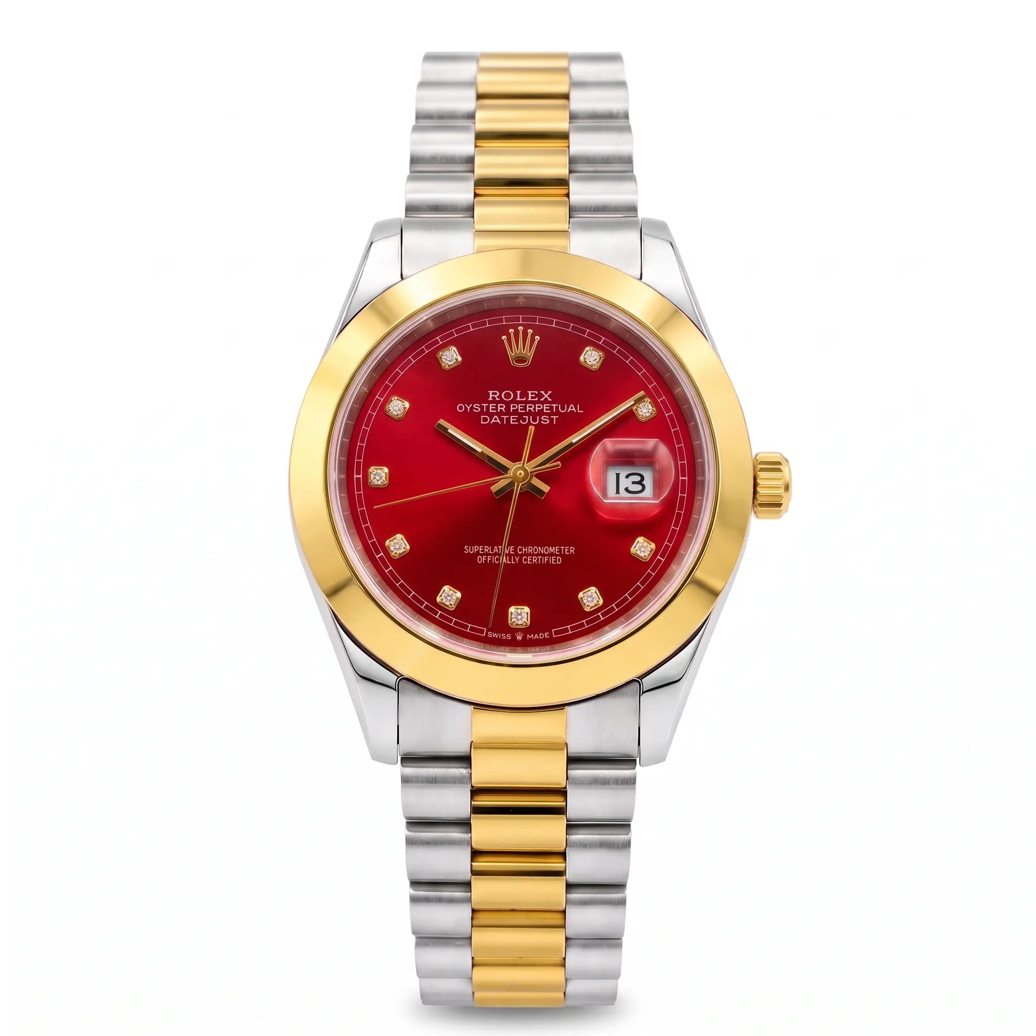Rol-ex Datejust — Red Diamond Dial