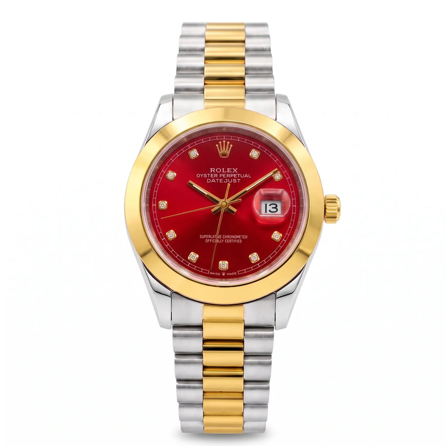 Rol-ex Datejust — Red Diamond Dial