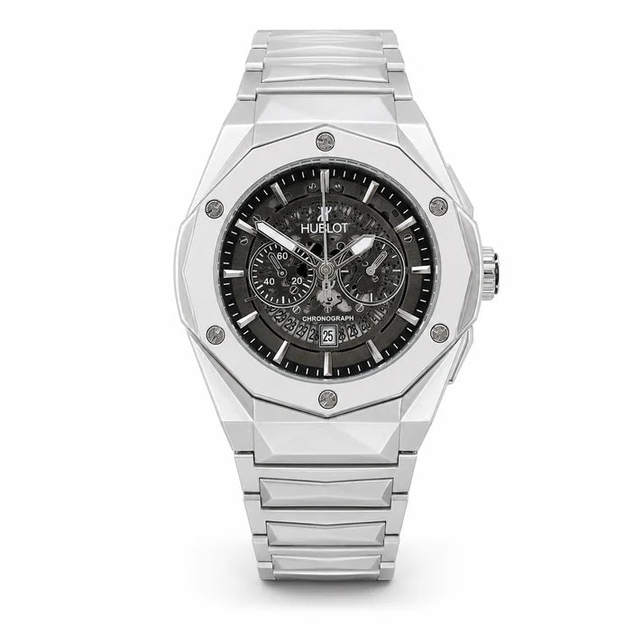 Hublot Watch Diamond Cut Black Dial