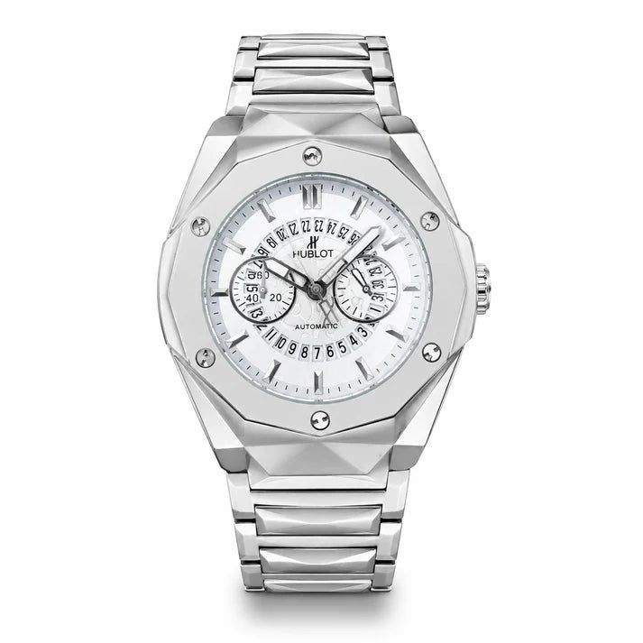 Hublot Watch Diamond Cut White Dial
