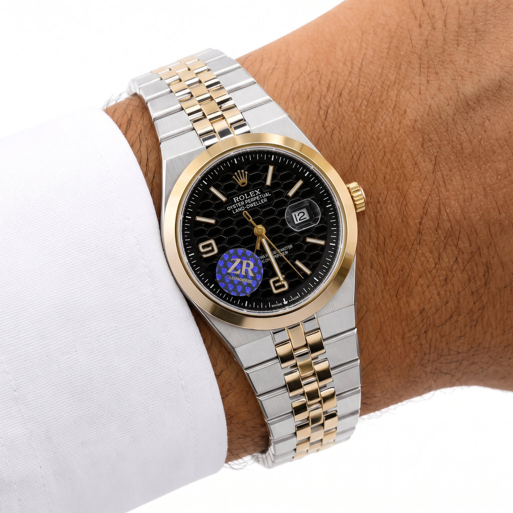 Rol-ex Date-just Watch-Black Dial