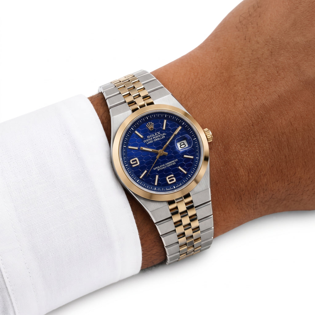 Rol-ex Date-just Watch-Blue dial