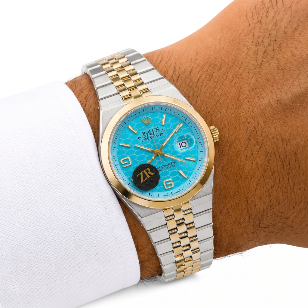 Rol-ex Date-just Watch- Ice Blue Dial