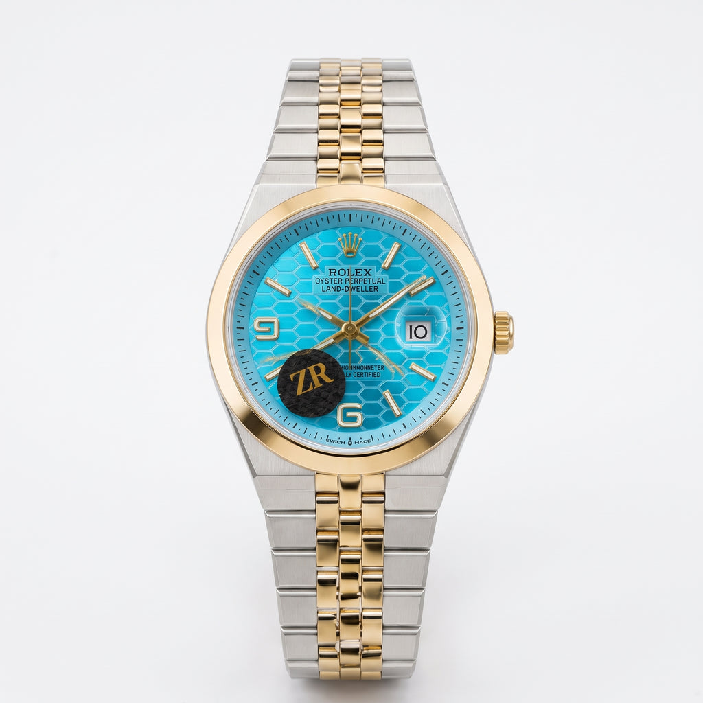 Rol-ex Date-just Watch- Ice Blue Dial