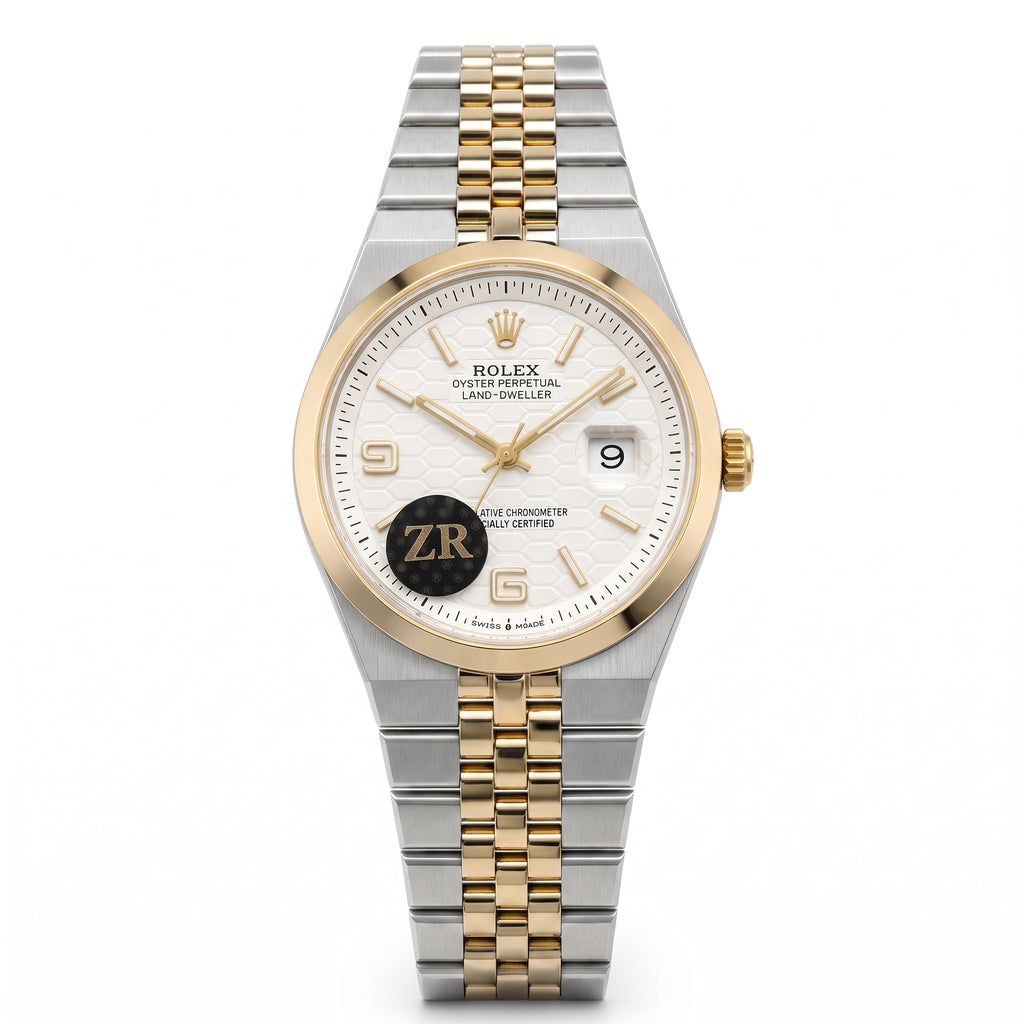 Rol-ex Date-just Watch-White Dial