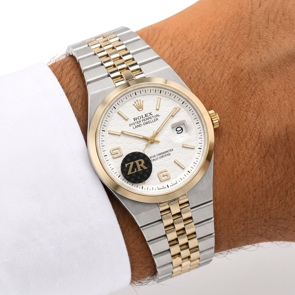 Rol-ex Date-just Watch-White Dial