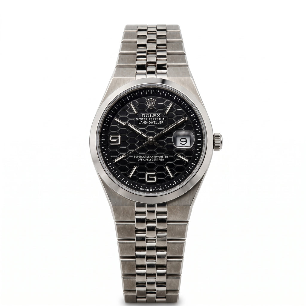 Rol-ex Date-just Watch-Black Dial