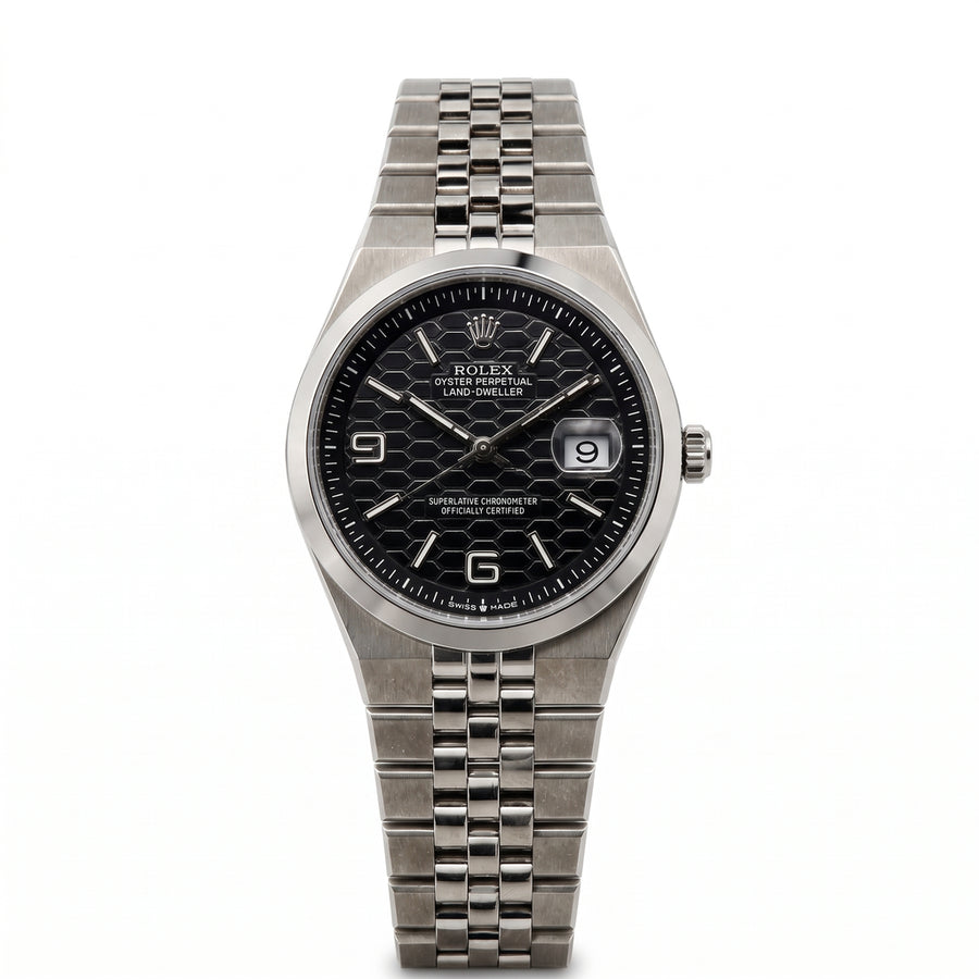 Rol-ex Date-just Watch-Black Dial