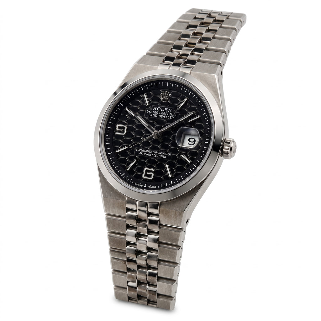 Rol-ex Date-just Watch-Black Dial