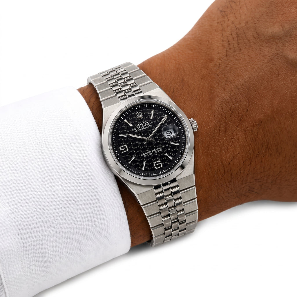 Rol-ex Date-just Watch-Black Dial
