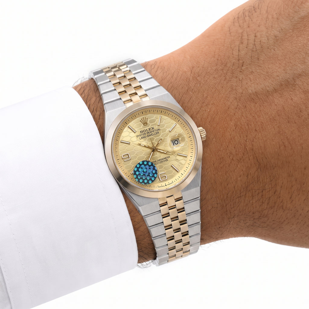 Rol-ex Date-just Watch-Gold