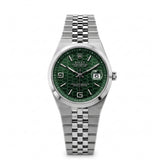 Rol-ex Date-just Watch-Green Dial