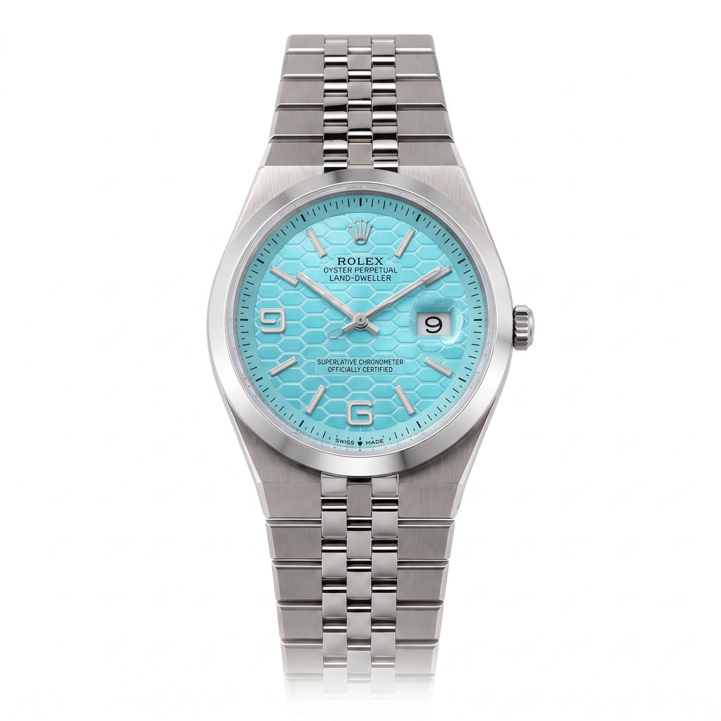Rol-ex Date-just Watch-Ice Blue Dial