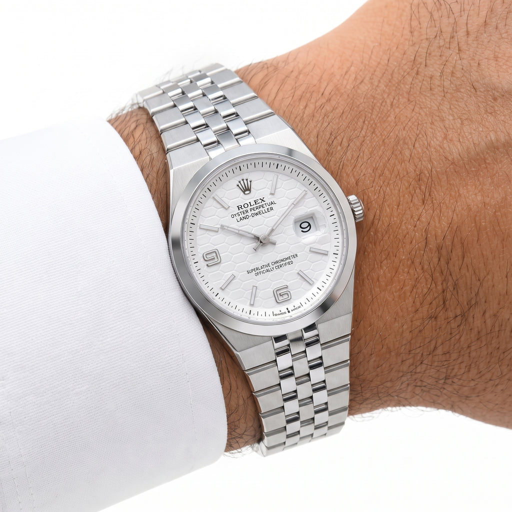 Rol-ex Date-just Watch White Dial