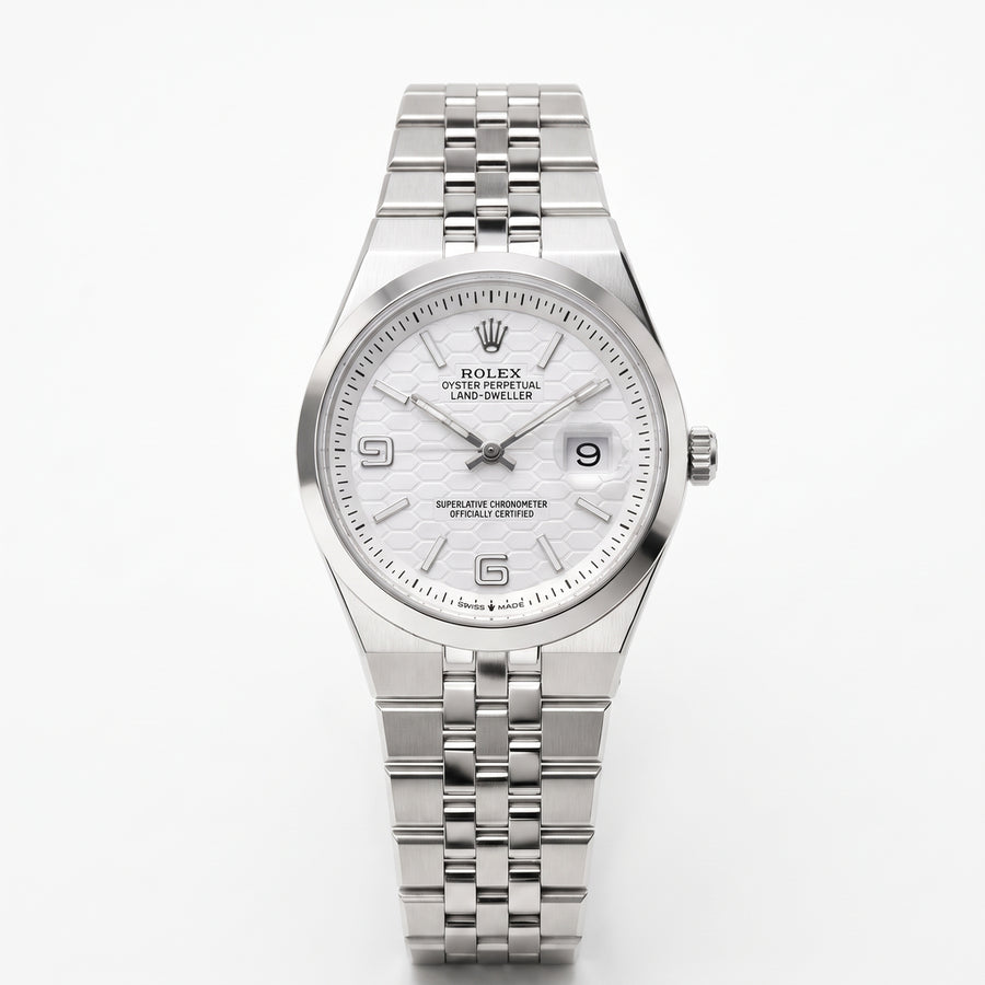 Rol-ex Date-just Watch White Dial