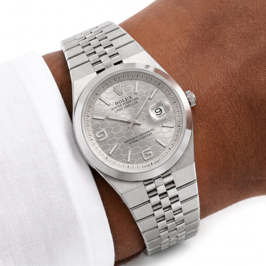 Rol-ex Date-just Watch- Silver Dial