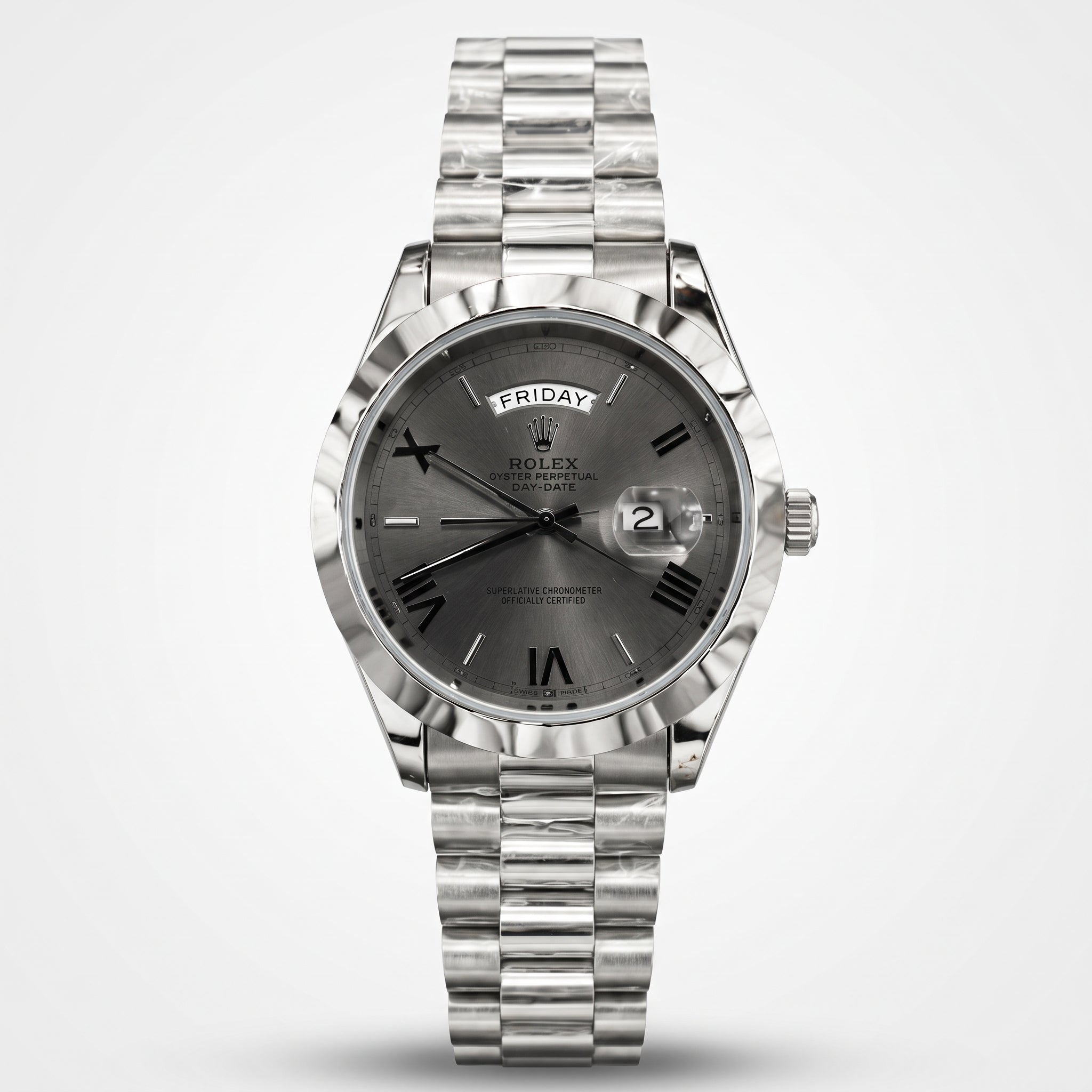 Rol-ex Day-Date Mother of Pearl Black Dial