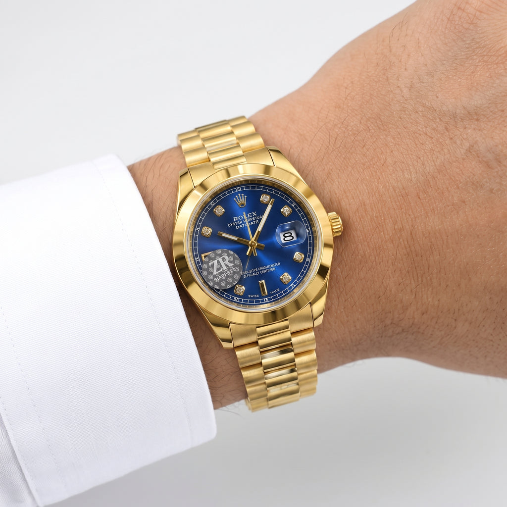 Rol-ex Datejust — Blue Diamond Dial