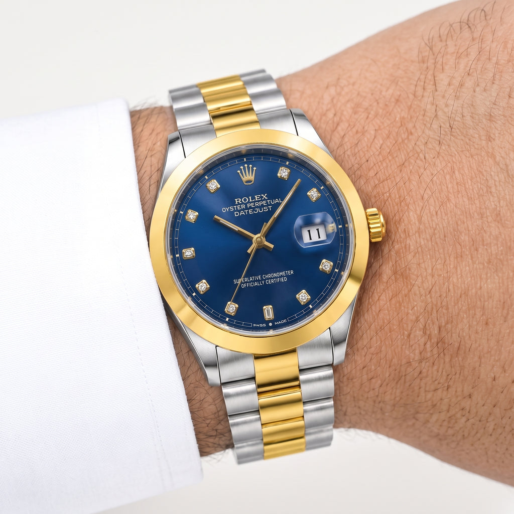 Rol-ex Datejust — Blue Diamond Dial