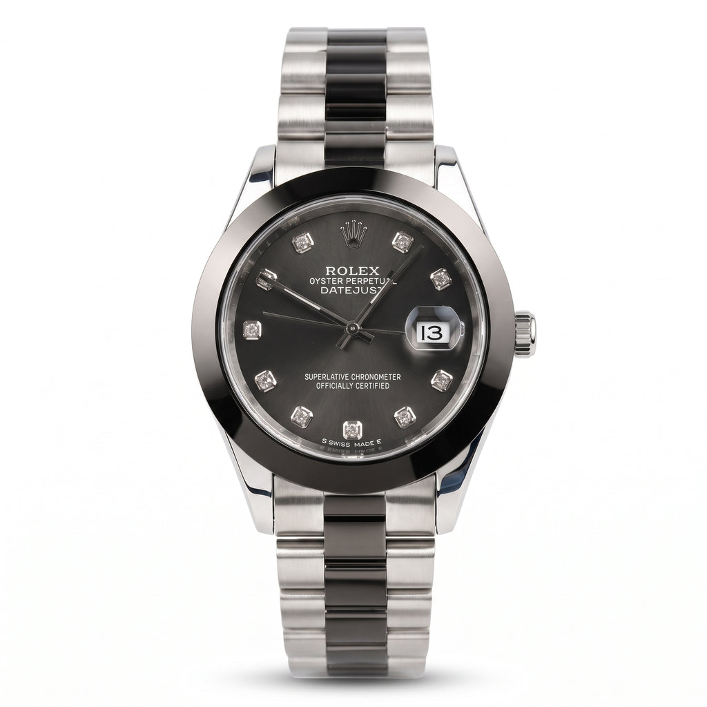 Rol-ex Datejust — Black Diamond Dial