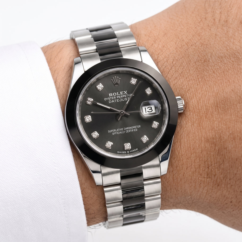 Rol-ex Datejust — Black Diamond Dial